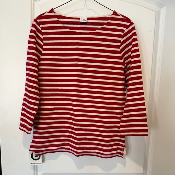 Iris and Ink - lightweight red striped top - Picture 1 of 4